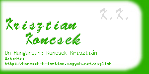 krisztian koncsek business card