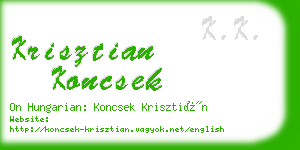 krisztian koncsek business card